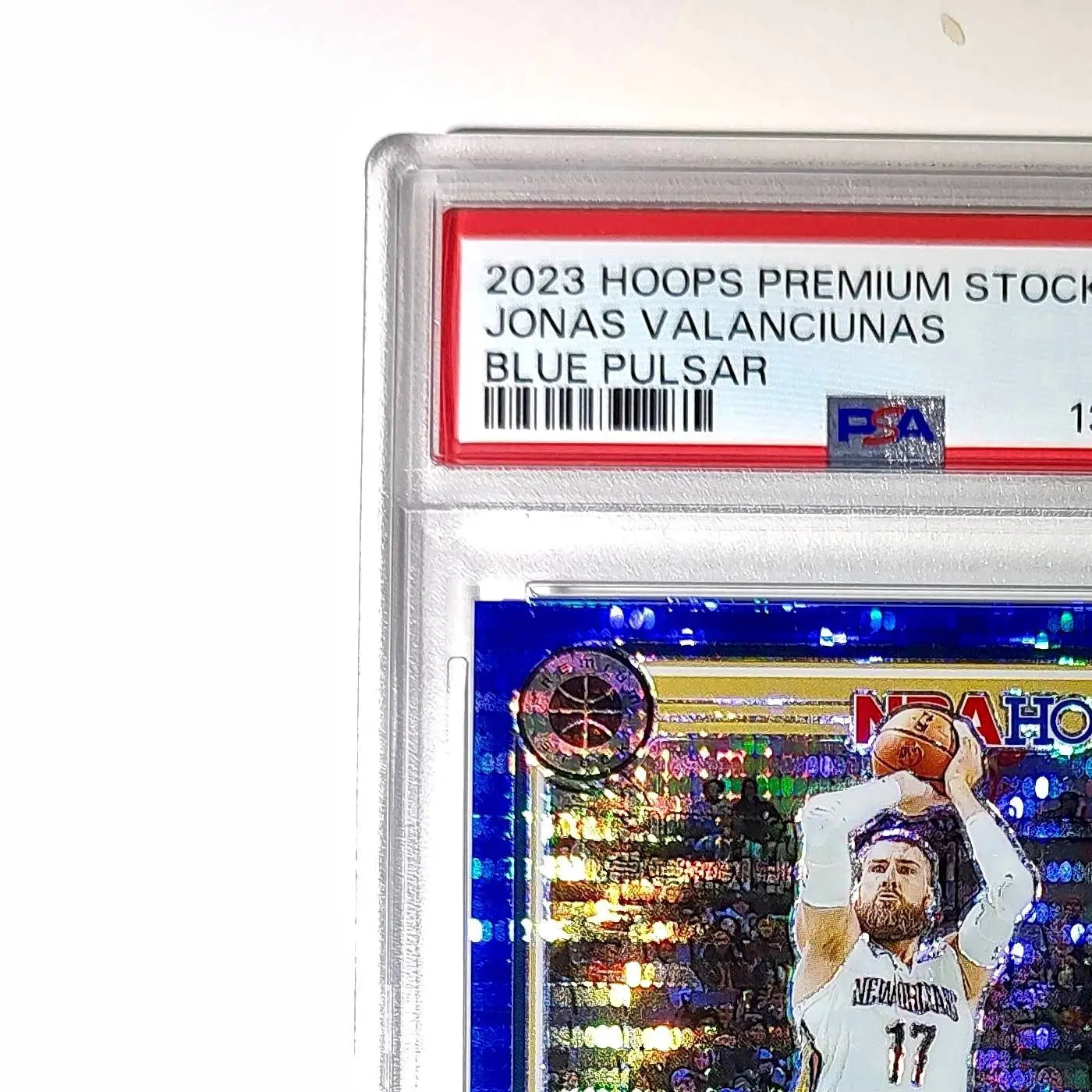 Jonas Valanciunas 2023 Panini Hoops Premium #112 40/75 Blue Pulsar PSA 10 Gem - Basketball Card Single
