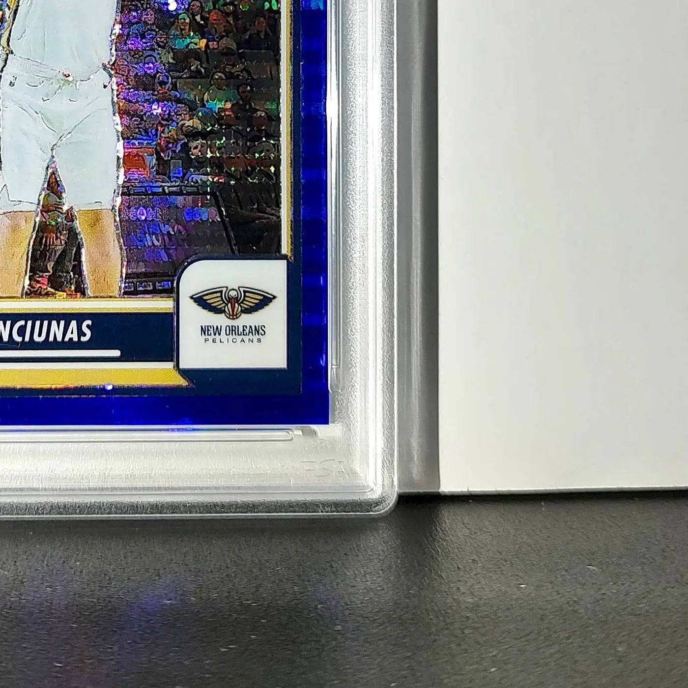 Jonas Valanciunas 2023 Panini Hoops Premium #112 40/75 Blue Pulsar PSA 10 Gem - Basketball Card Single