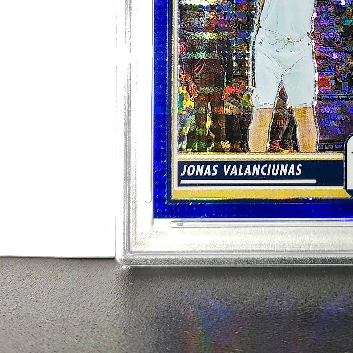 Jonas Valanciunas 2023 Panini Hoops Premium #112 40/75 Blue Pulsar PSA 10 Gem - Basketball Card Single