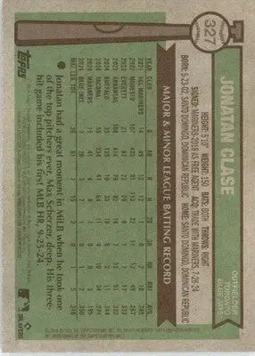 Jonatan Clase - 2025 Topps Heritage - #327 - Red Baseball - Baseball Card Single