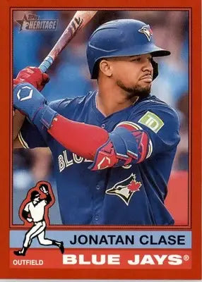 Jonatan Clase - 2025 Topps Heritage - #327 - Red Baseball - Baseball Card Single