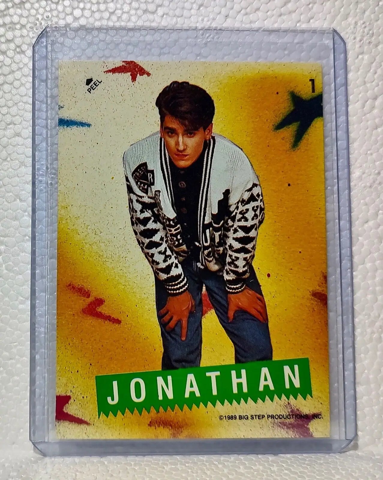 Jonathan 1989 New Kids on the Block #1 Sticker Trading Card - Non-Sports Card Single