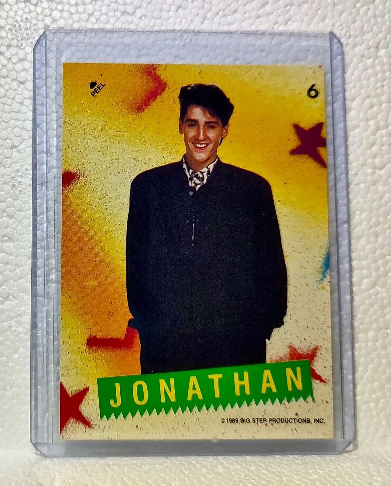 Jonathan 1989 New Kids on the Block #6 Sticker Trading Card - Non-Sports Card Single