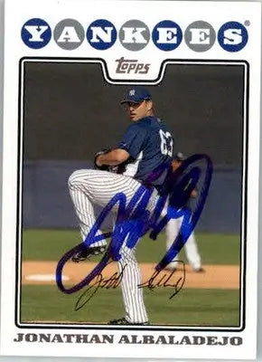 Jonathan Albaladejo - 2008 Topps Updates & Highlights - #UH73 - RC,AUTO Baseball - Baseball Card Single