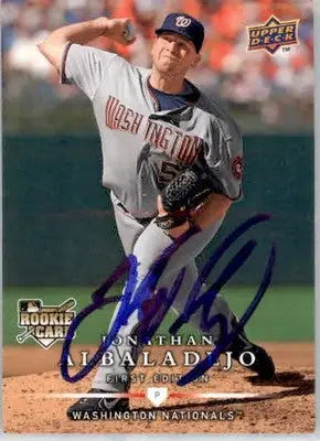Jonathan Albaladejo - 2008 Upper Deck First Edition - #251 - RC,AUTO Baseball - Baseball Card Single