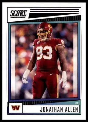 Jonathan Allen 2022 Score #259 Washington Commanders - Football Card Single