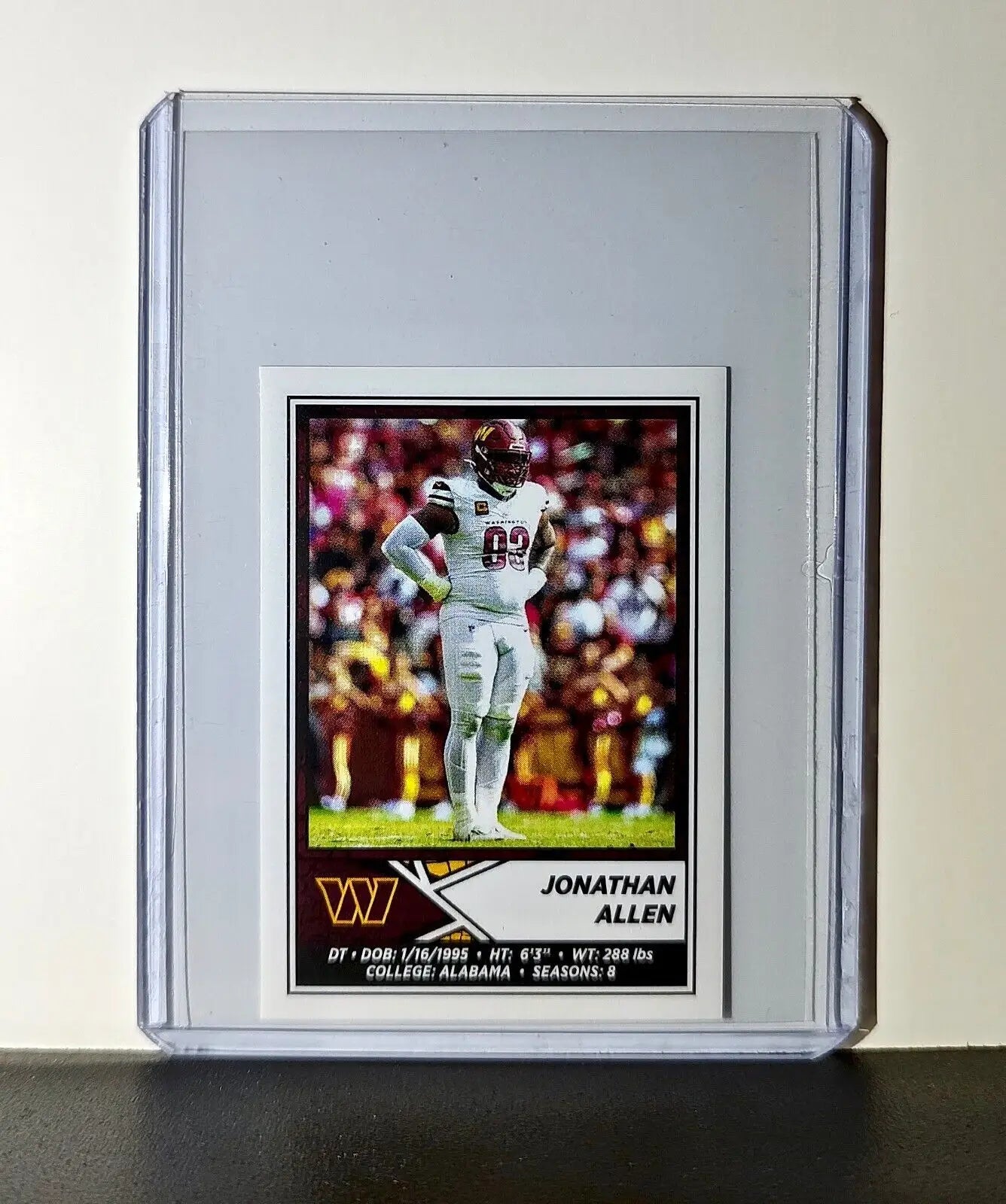 Jonathan Allen 2024 Panini NFL Sticker #352 Washington Commanders