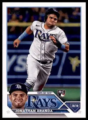 Jonathan Aranda Rookie 2023 Topps #154 Tampa Bay Rays - Baseball Card Single