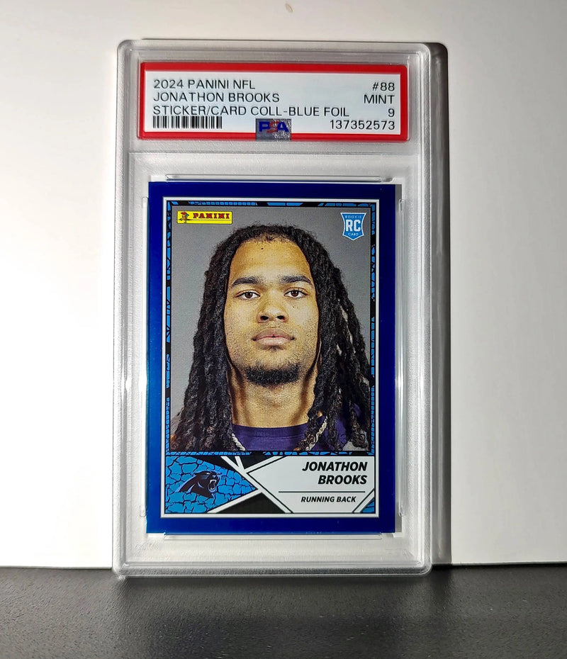 Jonathan Brooks Rookie 2024 Panini Sticker Collection 6/349 #88 Blue Foil PSA 9 - Other