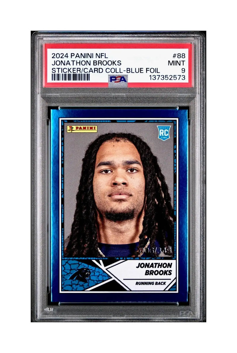 Jonathan Brooks Rookie 2024 Panini Sticker Collection 6/349 #88 Blue Foil PSA 9 - Other