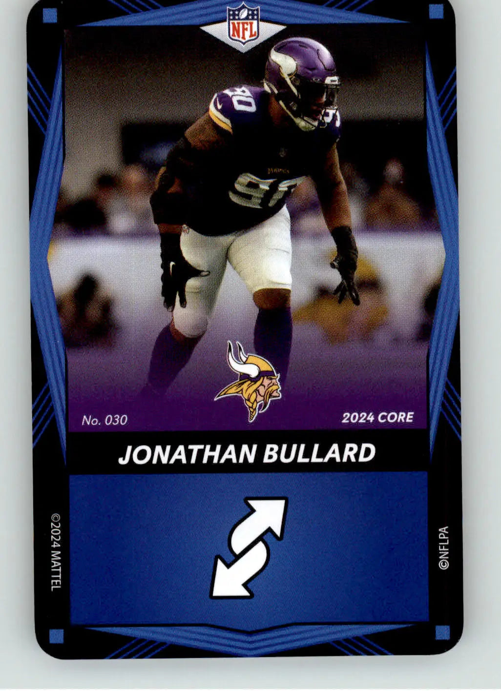Jonathan Bullard - 2024 UNO Elite Core Edition - Blue - #030 - Football - Football Card Single