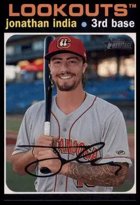 Jonathan India 2020 Topps Heritage Minor League #164 Chattanooga Lookouts - Baseball Card Single