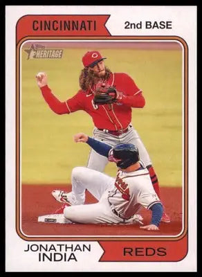 Jonathan India 2023 Topps Heritage #10 Cincinnati Reds - Baseball Card Single