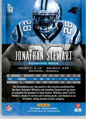 Jonathan Stewart - 2014 Panini Prestige - #160 - Football - Football Card Single