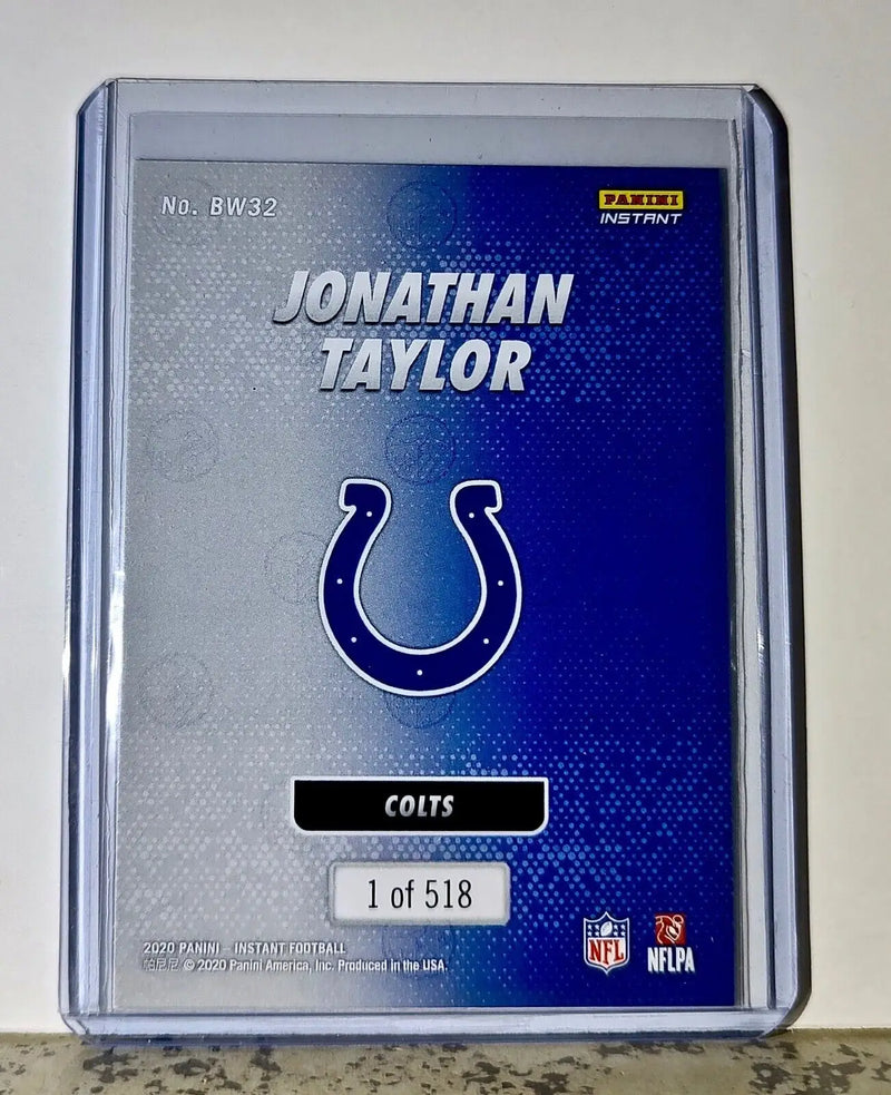 Jonathan Taylor 2020 Panini NFL #32 Black and White Rookies Card Colts 1 of 518 - Football Card Single