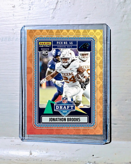 Jonathon Brooks 2024 Panini NFL #27 Draft Night Rookie Football Card 1 of 774 - Football Card Single