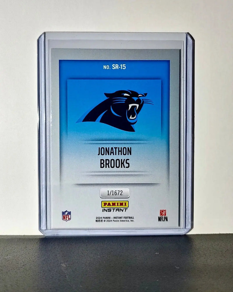 Jonathon Brooks 2024 Panini NFL Studio Rookies #15 Card Carolina Panthers 1/1672