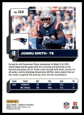Jonnu Smith 2022 Donruss Blue Press Proof #133 New England Patriots - Football Card Single