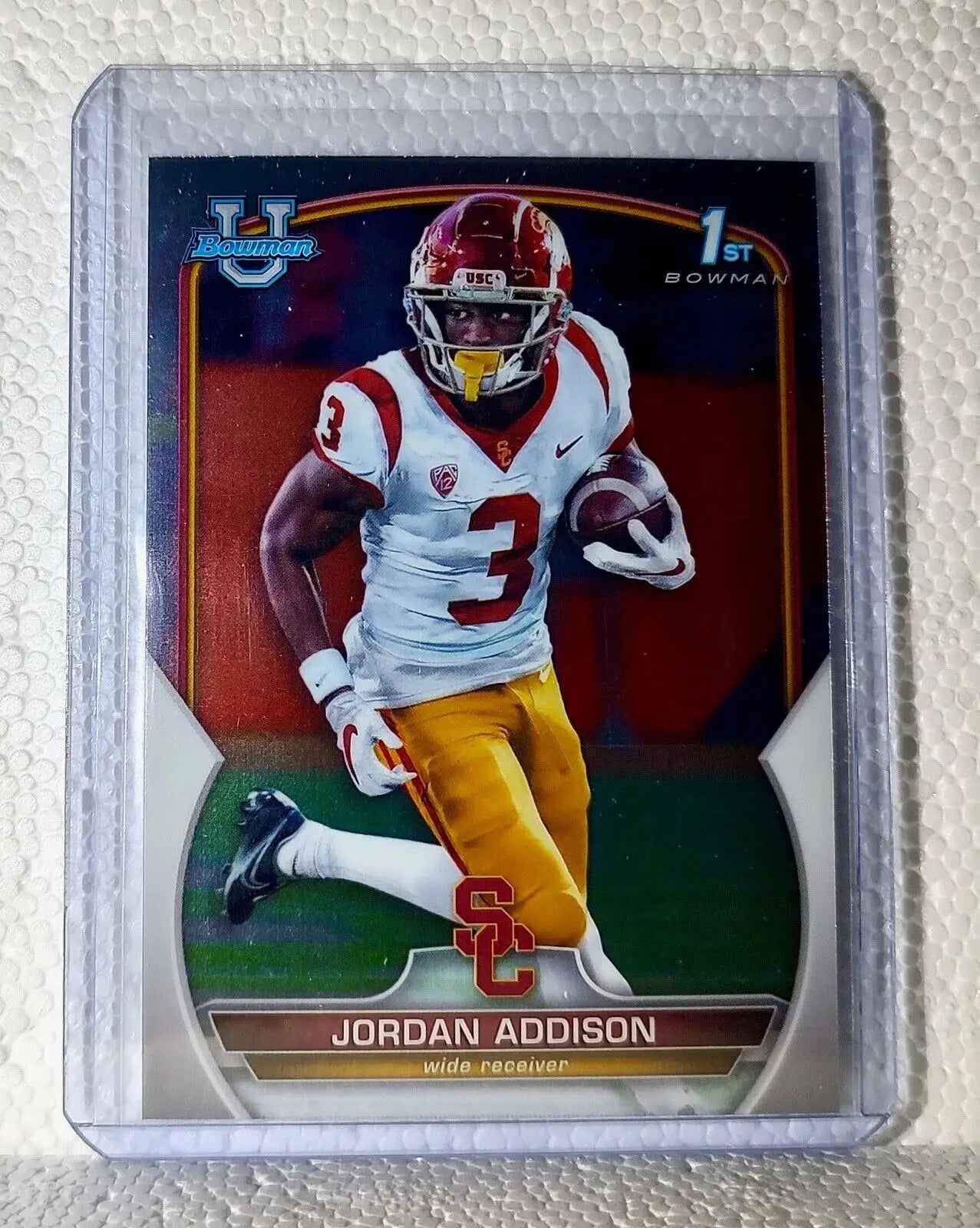Jordan Addison 2022 Topps 1st Bowman U Football #36 Card USC - Football Card Single