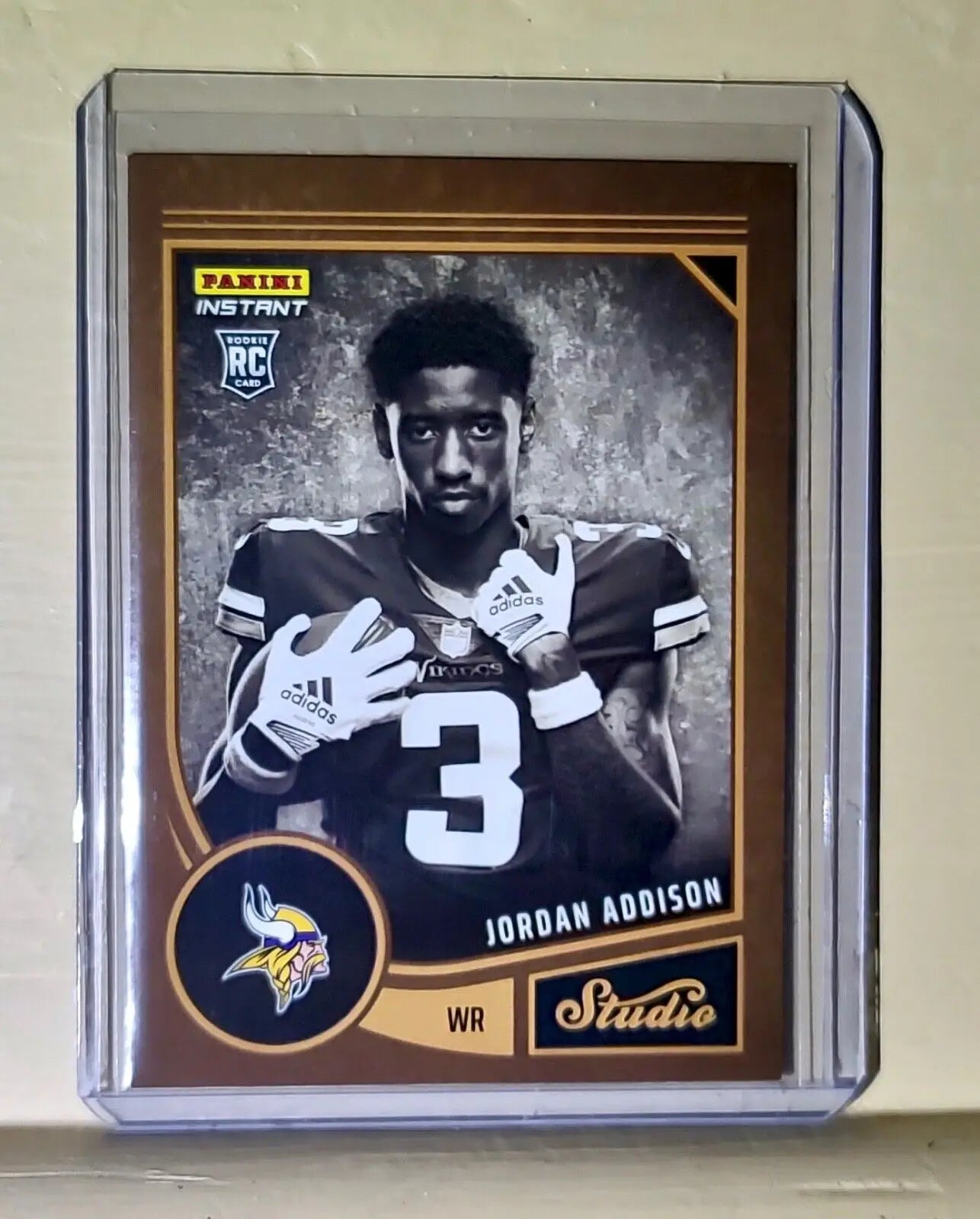 Jordan Addison 2023 Panini NFL Studio Rookies #19 Rookie Card 1/370 - Football Card Single