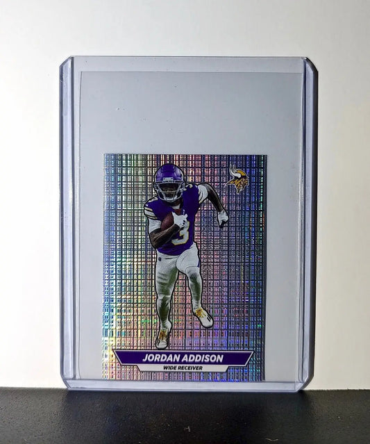 Jordan Addison 2024 Panini NFL Sticker #410 Foil Minnesota Vikings - Football Card Single
