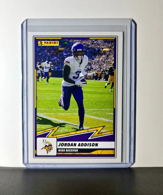 Jordan Addison 2025 Panini NFL #23 Sticker Card Minnesota Vikings - Football Card Single