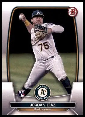 Jordan Diaz Rookie 2023 Bowman #61 Oakland Athletics - Baseball Card Single