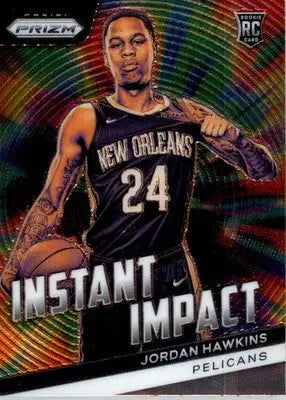 Jordan Hawkins - 2023-24 Panini Prizm - #13 - Instant Impact Basketball - Basketball Card Single