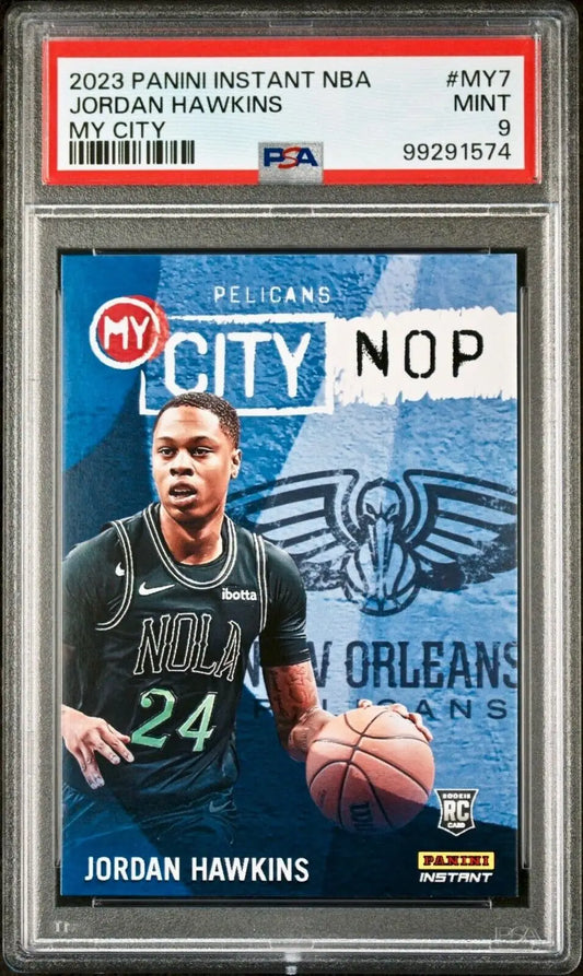 Jordan Hawkins 2023 Panini MyCity Rookie NBA #MY-7 Basketball Card PSA 9 Mint - Basketball Card Single