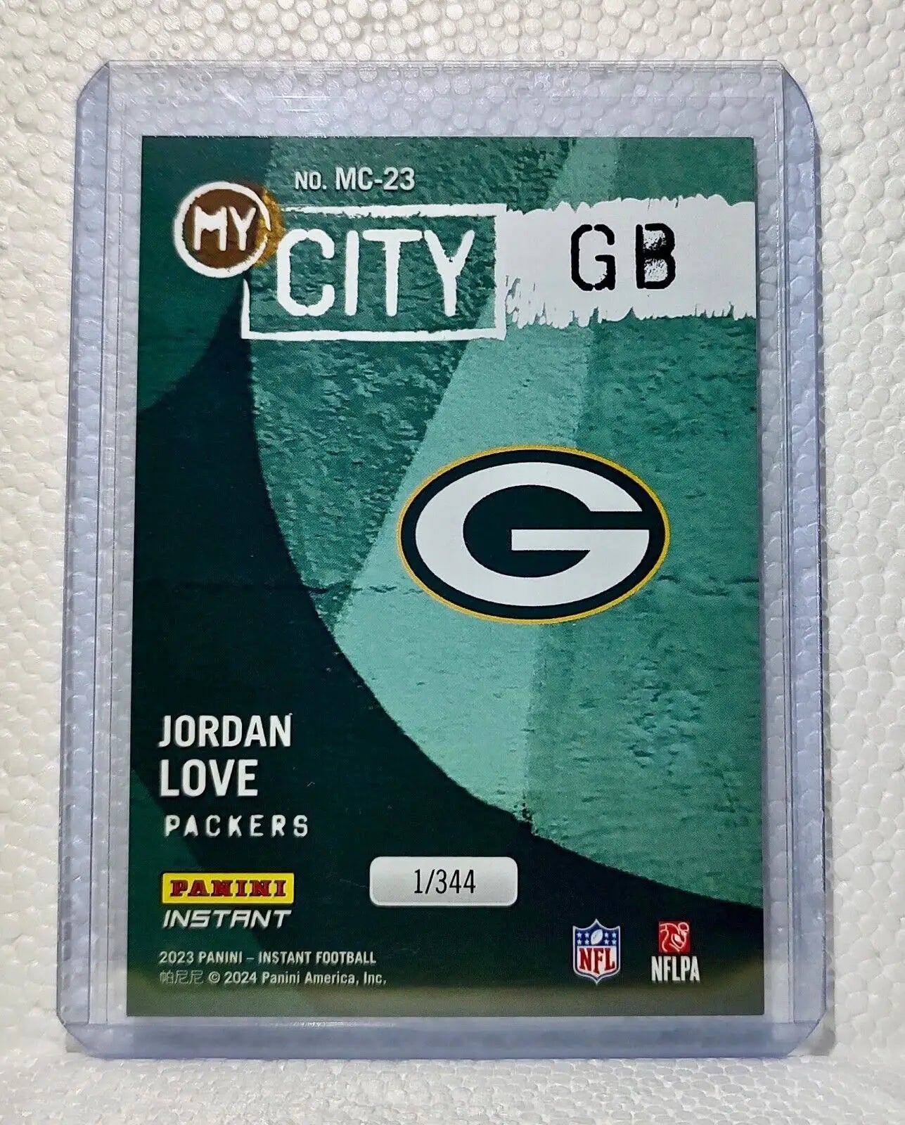 Jordan Love 2023 Panini NFL #23 My City Football Card Green Bay Packers 1/344 - Football Card Single