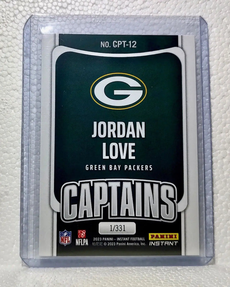 Jordan Love 2023 Panini NFL Captain #12 Football Card Green Bay Packers 1/331 - Football Card Single