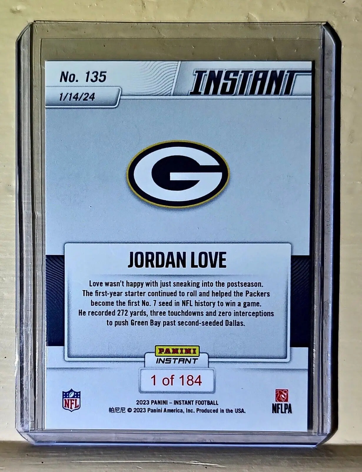 Jordan Love 2023 Panini NFL Wildcard Football #135 Card 1 of 184 Packers - Football Card Single