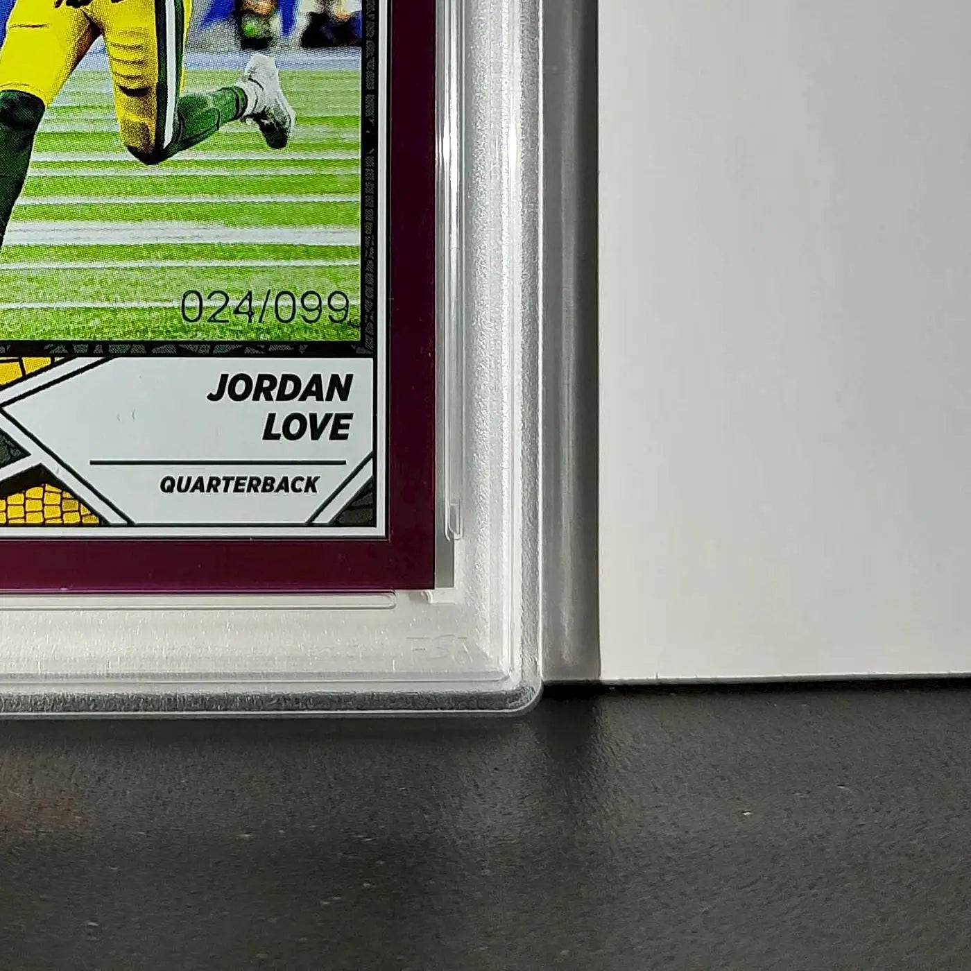 Jordan Love 2024 Panini Sticker Collection 024/099 #18 Purple Foil PSA 8 NM-MT - Football Card Single