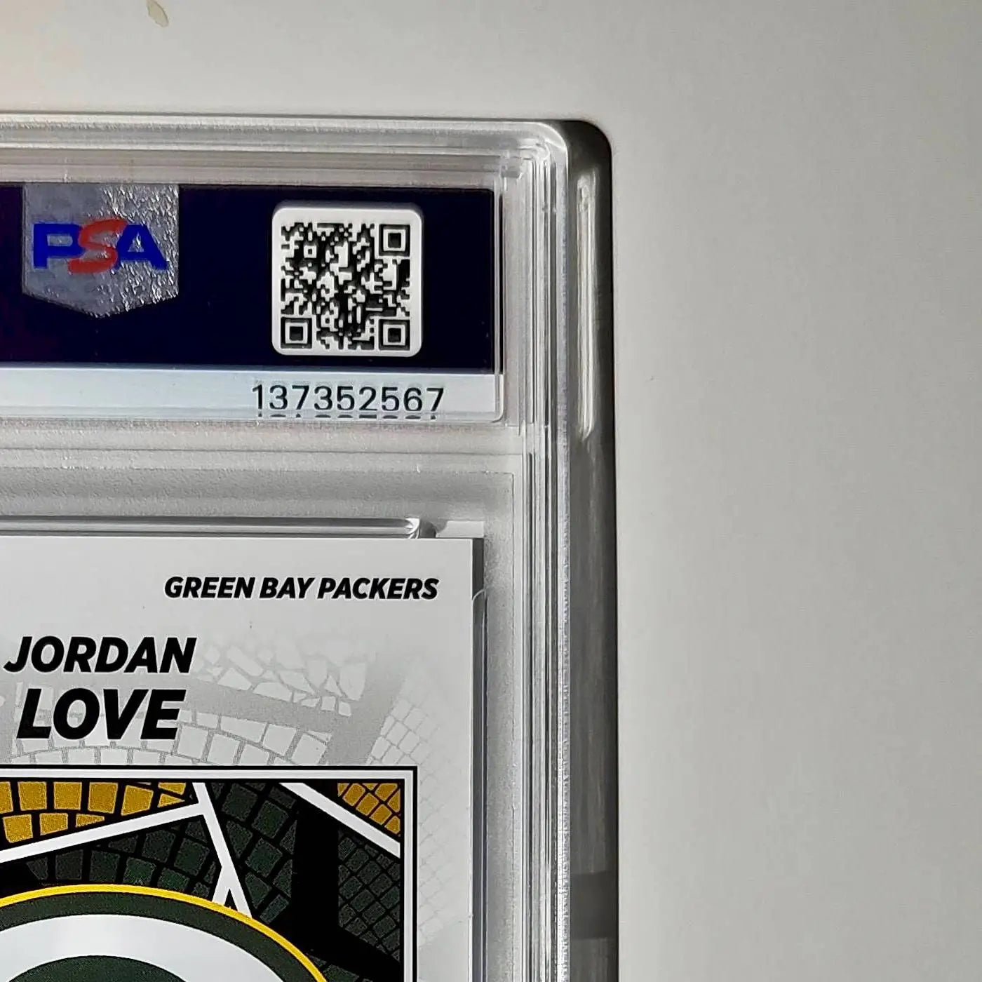 Jordan Love 2024 Panini Sticker Collection 024/099 #18 Purple Foil PSA 8 NM-MT - Football Card Single