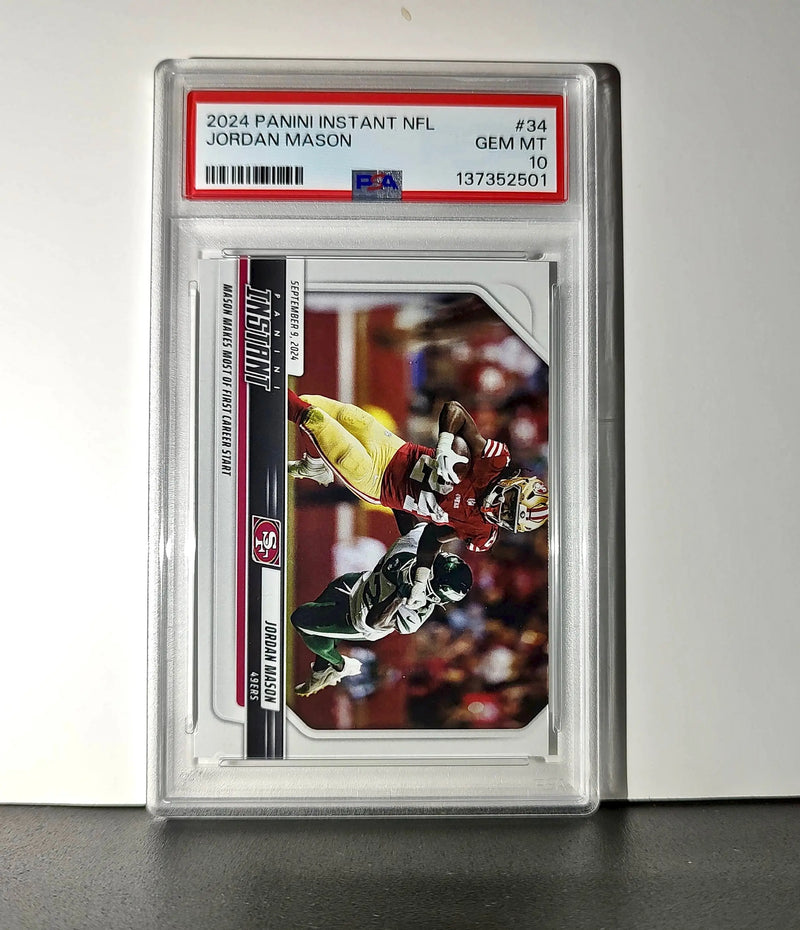 Jordan Mason Rookie 2024 Panini Instant NFL #34 PSA 10 Gem Mint