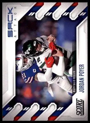 Jordan Poyer 2022 Score Sack Attack #SA-JP Buffalo Bills - Football Card Single