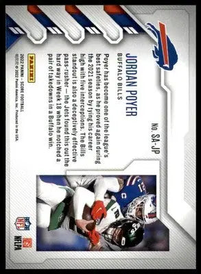 Jordan Poyer 2022 Score Sack Attack #SA-JP Buffalo Bills - Football Card Single