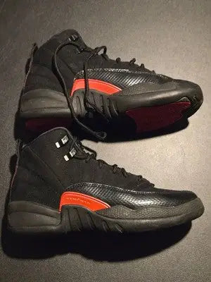 Jordan Shoes Youth 4.5Y Black Red Jumpman Basketball Mid Suede Retro Sneakers - Apparel