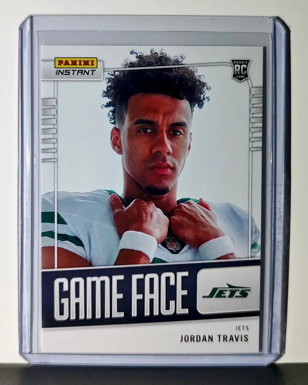 Jordan Travis 2024 Panini Game Face #16 NFL Rookie Card New York Jets 1/331