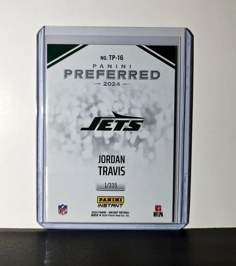 Jordan Travis 2024 Panini Preferred NFL #16 Rookie Football Card NY Jets 1/335