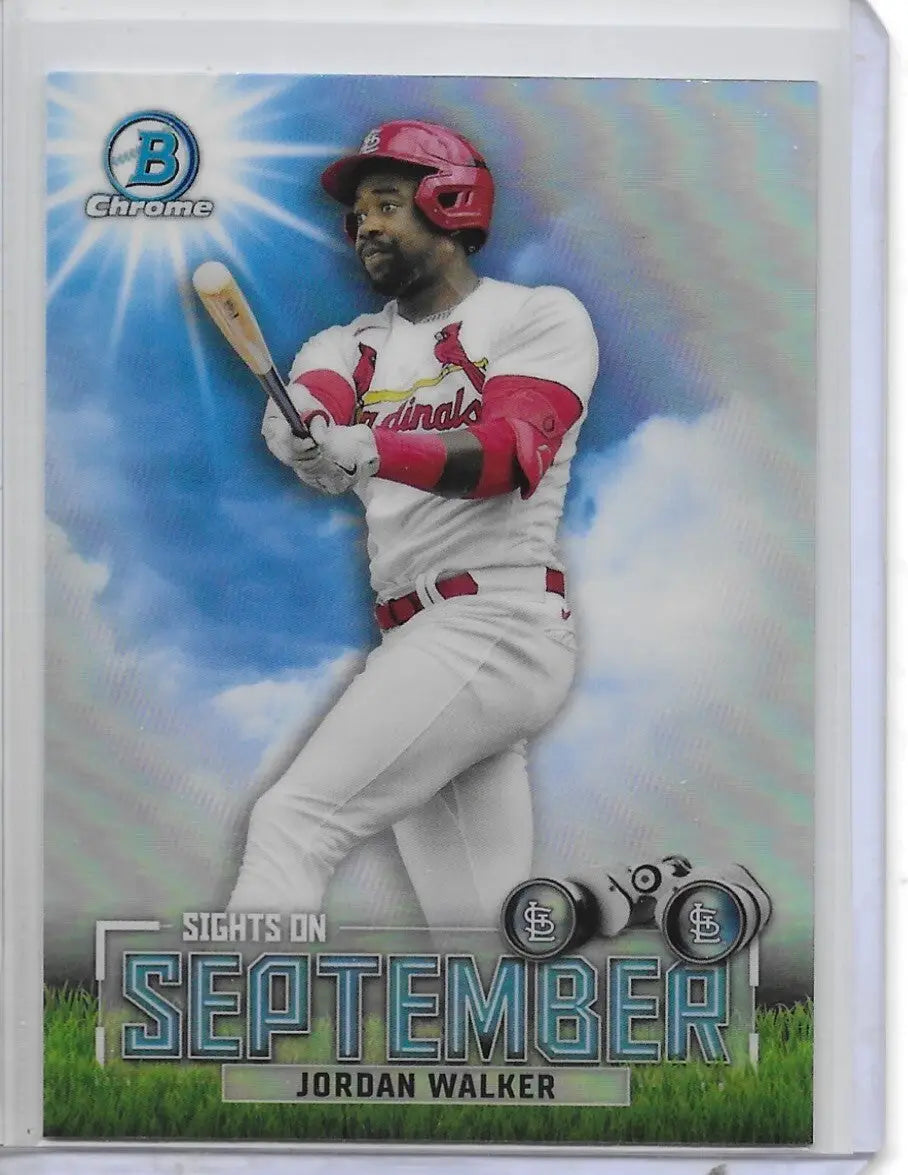 Jordan Walker 2023 Bowman Chrome Sights on September Insert #SOS-19 (a32) - Baseball Card Single