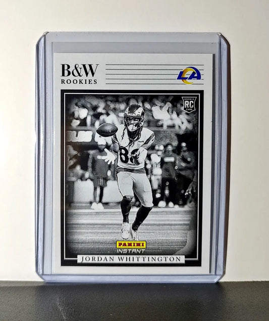 Jordan Whittington 2024 Panini NFL #28 Black & White Rookies Card Rams 1 of 680 - Football Card Single