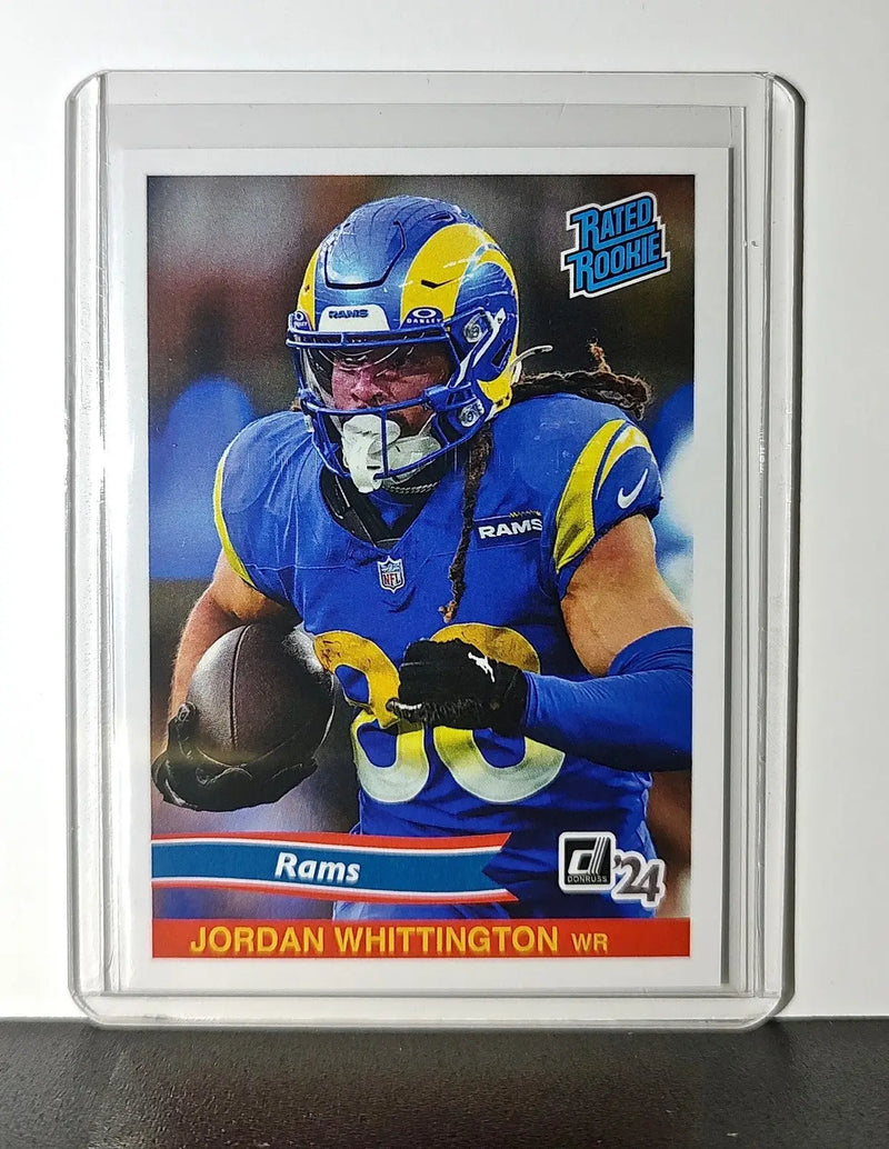 Jordan Whittington Rookie 2024 Panini Rated Rookie Retro NFL #28 Rams 1 of 890 - Football Card Single