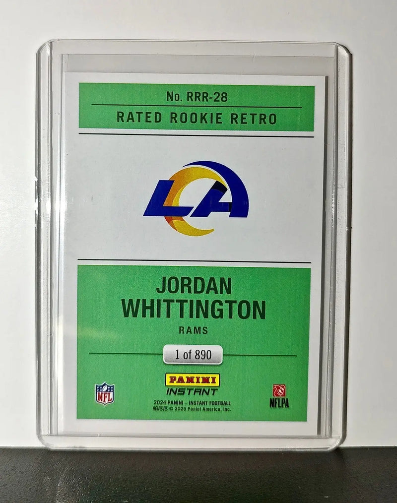Jordan Whittington Rookie 2024 Panini Rated Rookie Retro NFL #28 Rams 1 of 890 - Football Card Single