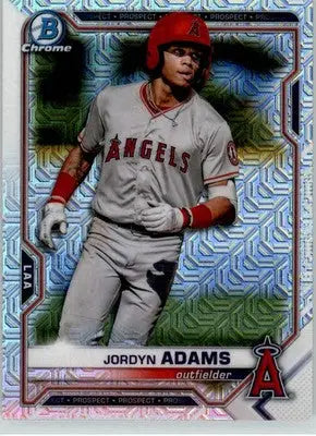 Jordyn Adams - 2021 Bowman - #BCP-30 - Chrome Prospects Mojo Refractor Baseball - Baseball Card Single