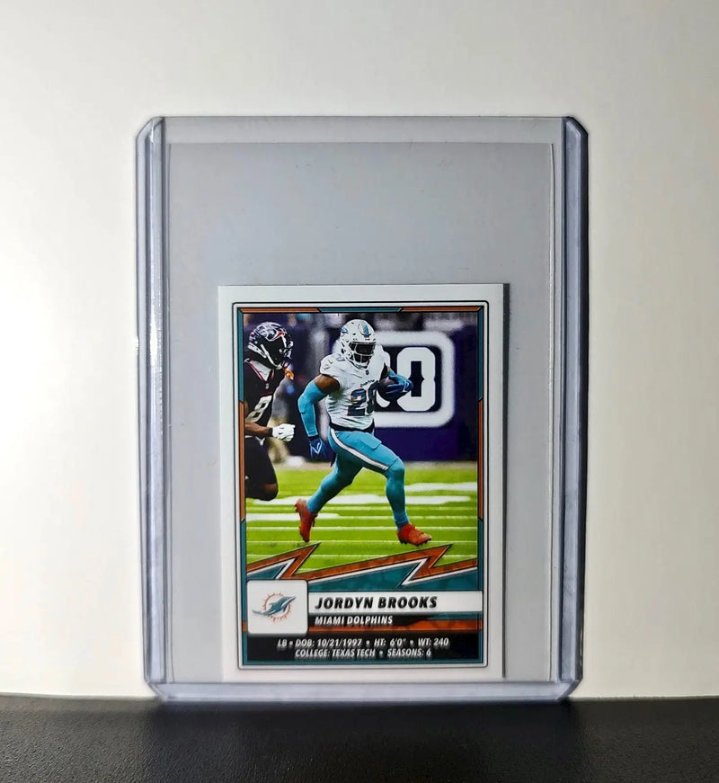 Jordyn Brooks 2025 Panini NFL #65 Sticker Miami Dolphins