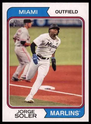 Jorge Soler 2023 Topps Heritage #141 Miami Marlins - Baseball Card Single
