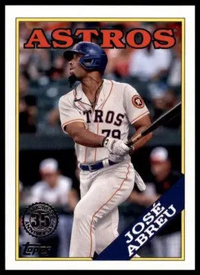 José Abreu 2023 Topps 1988 Topps Baseball Anniversary #2T88-19 Houston Astros - Baseball Card Single