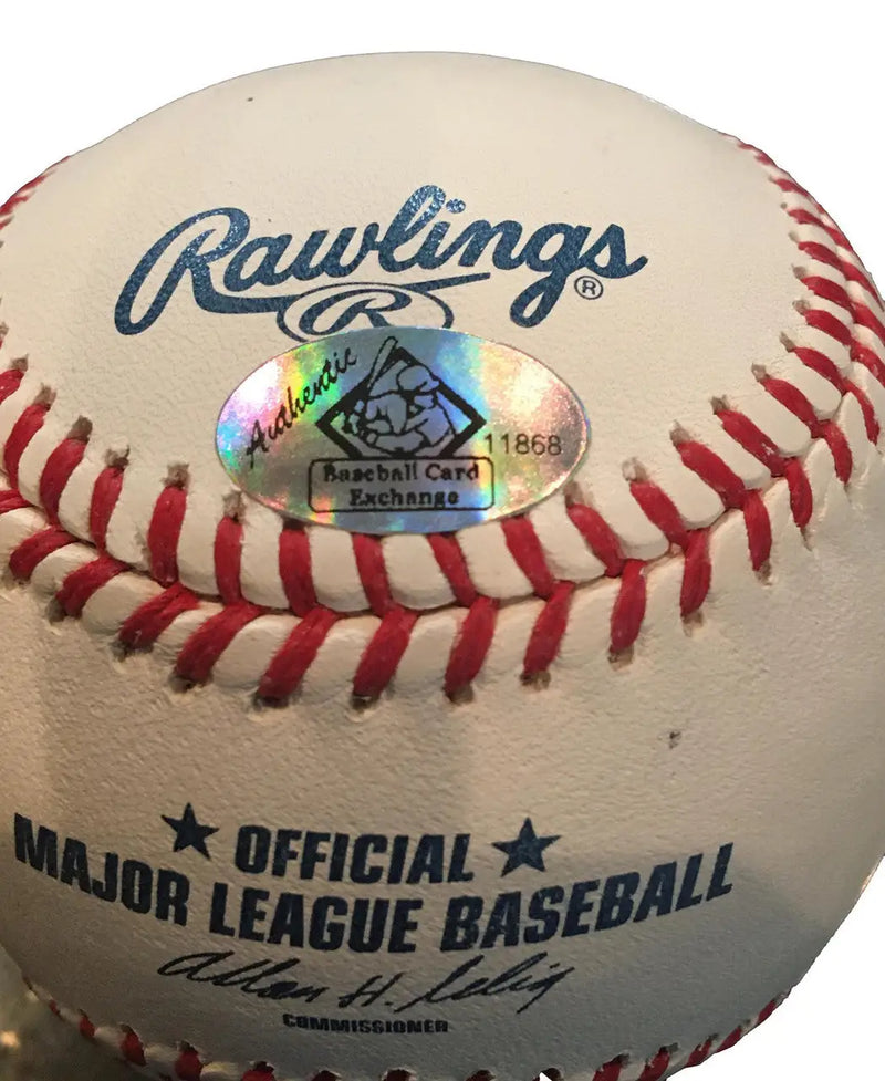 Jose Canseco Autographed Baseball with Rawlings branding and authentication sticker