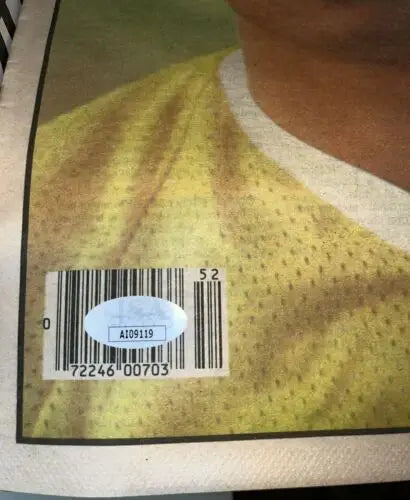 Barcoded tag with authentication sticker for Jose Canseco December Signed Auto JSA Oakland